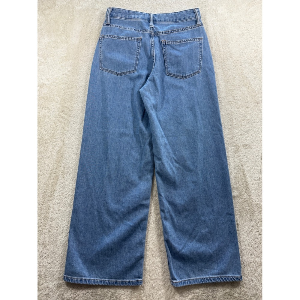 OAT New York Womens Cloud Luxe Wide Leg Stretch Blue Jeans 2/26 Meas: 26x25 - Picture 2 of 6